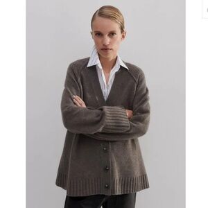 ME+EM Merino and Cashmere Cardigan